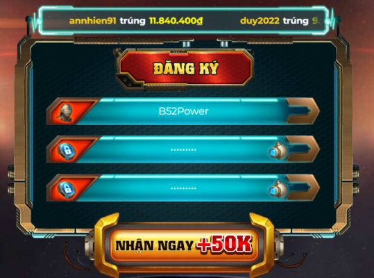 tạo tài khoản cổng game B52 Club